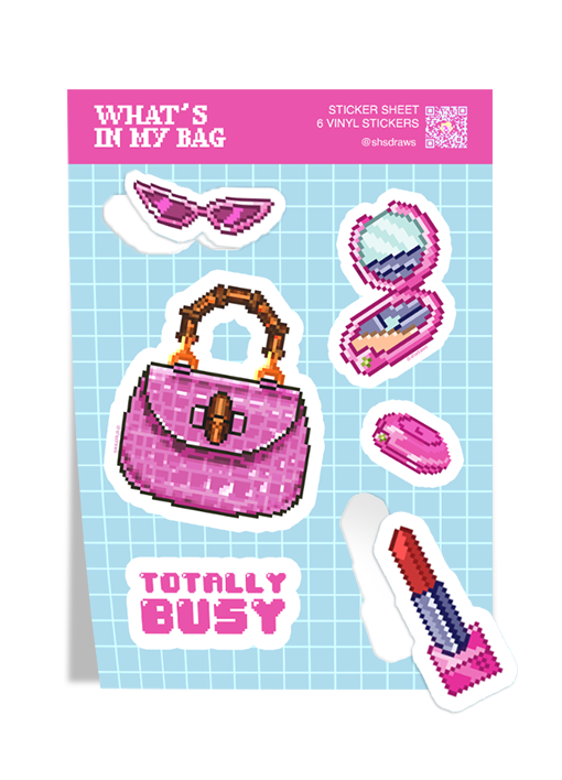 What's In My Bag Sticker Sheet