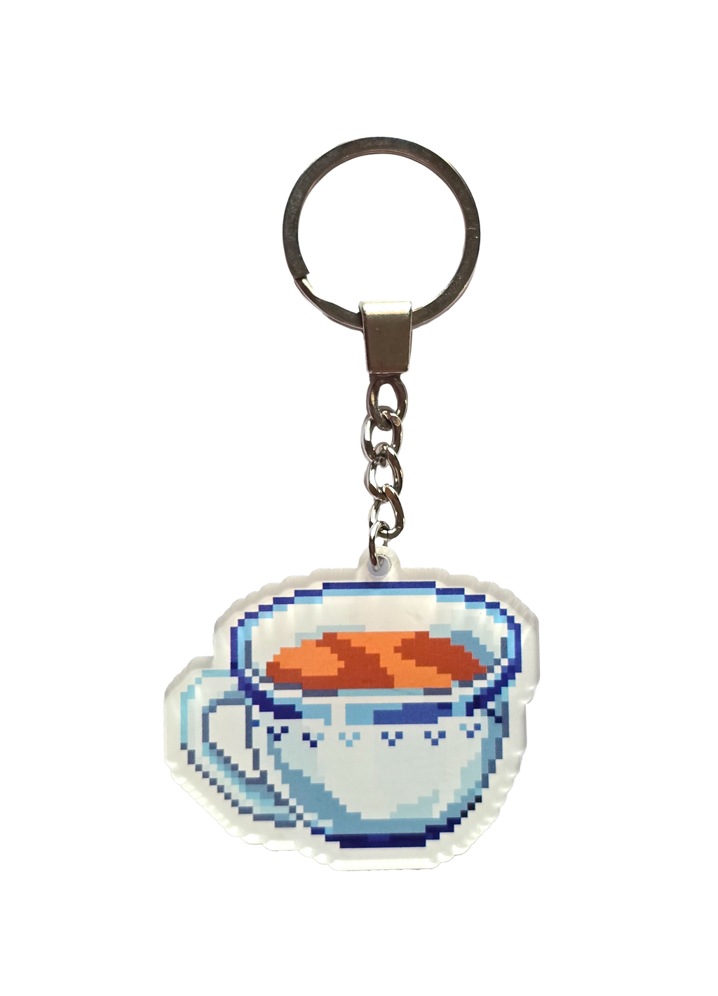 Pixel Coffee Keychain