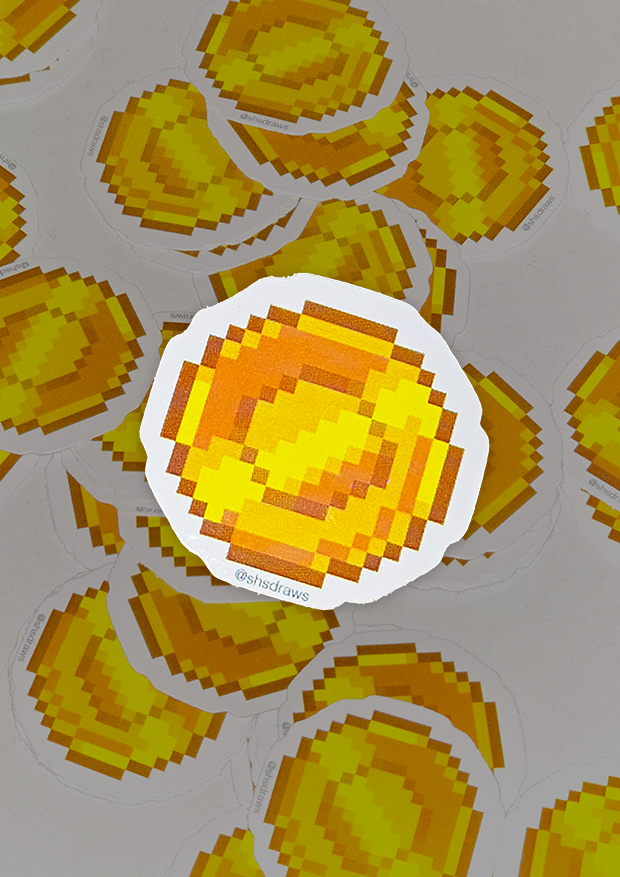 Pixel Coin Sticker