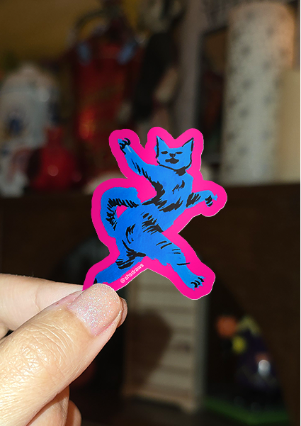 Cat Dancing Sticker