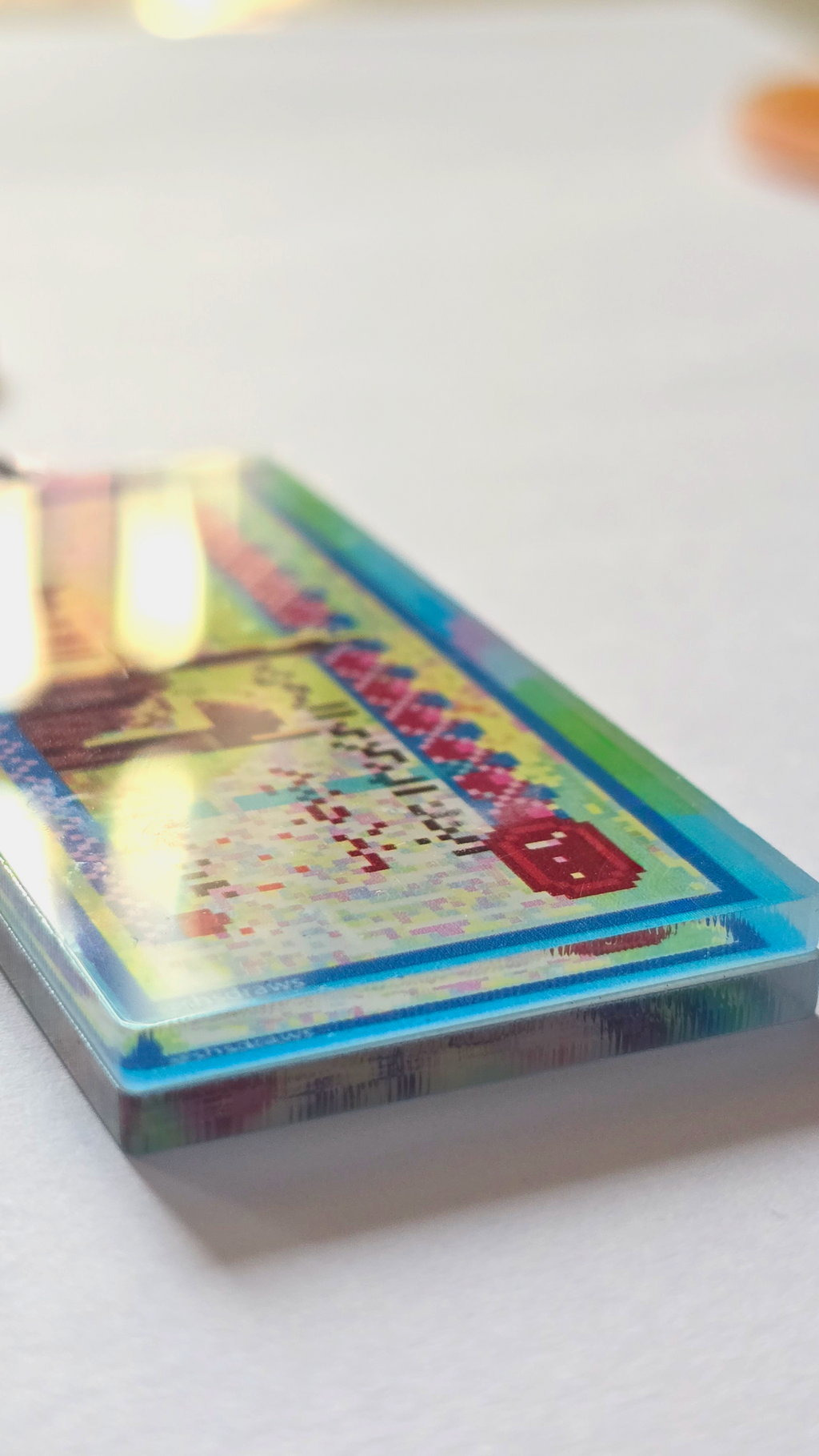 Pixel 100 Pounds Keychain