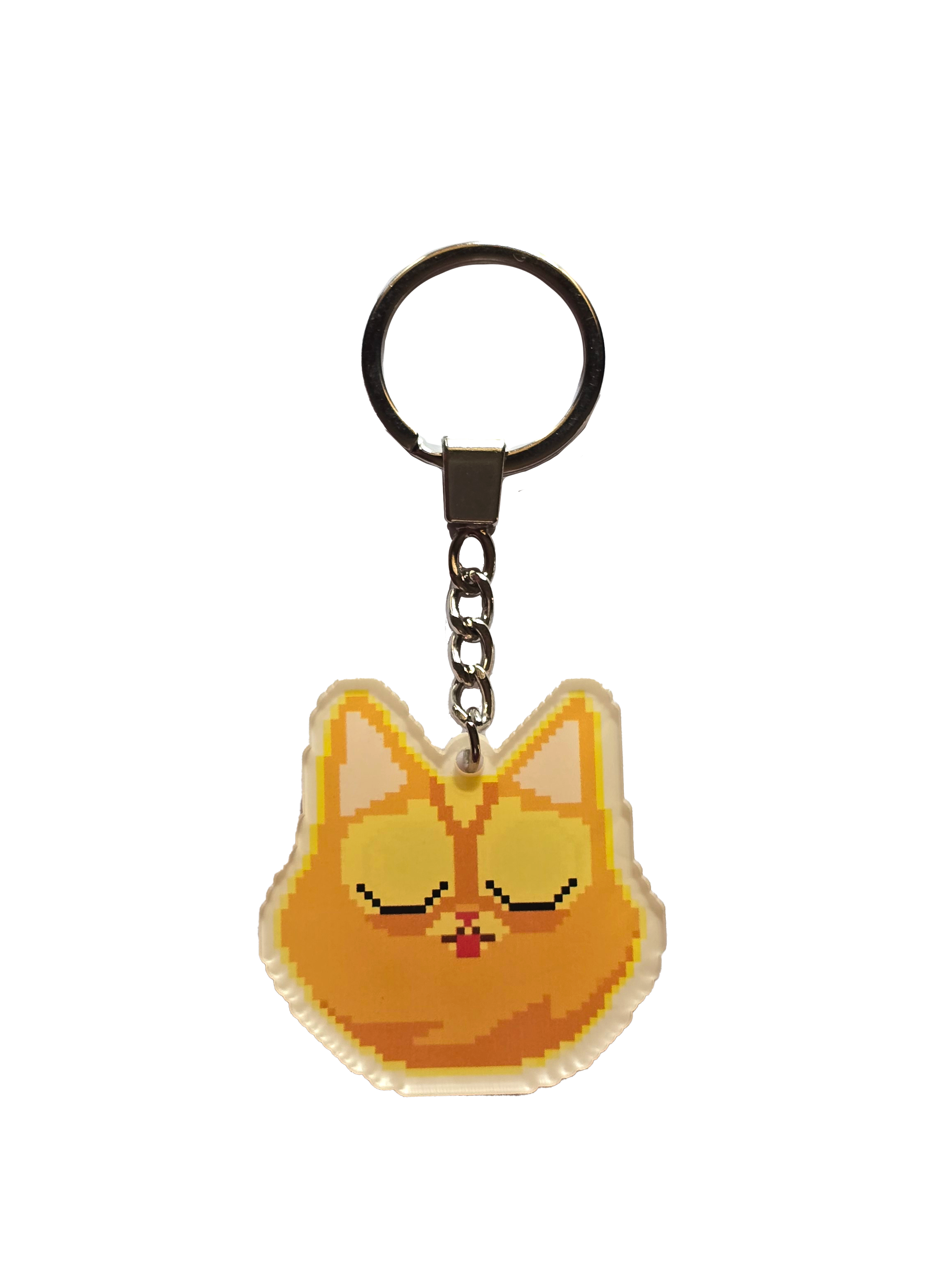 Pixel Cat Keychain