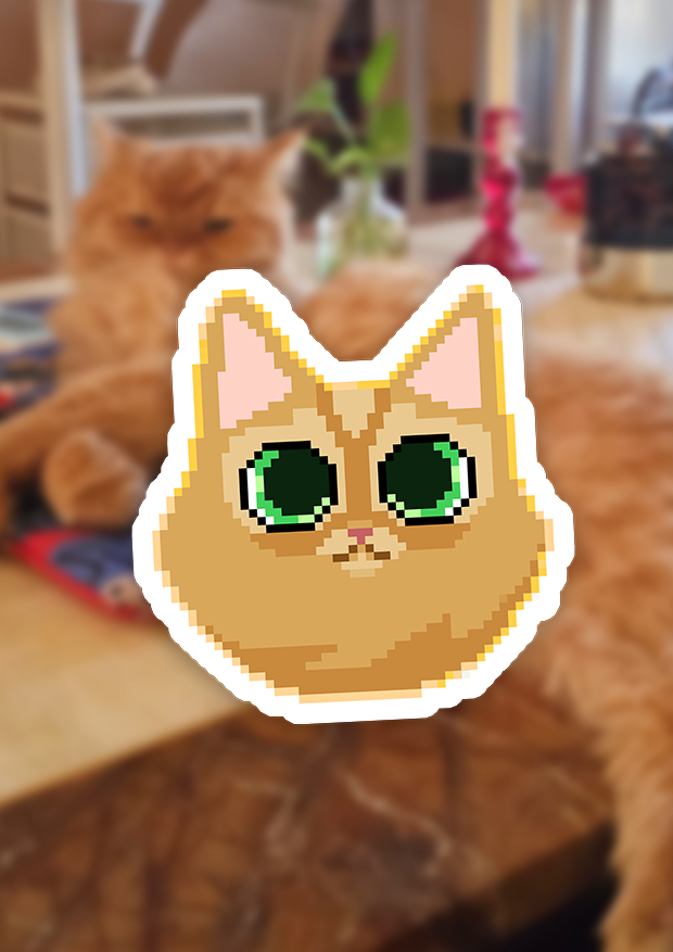 Pixel Cat Sticker