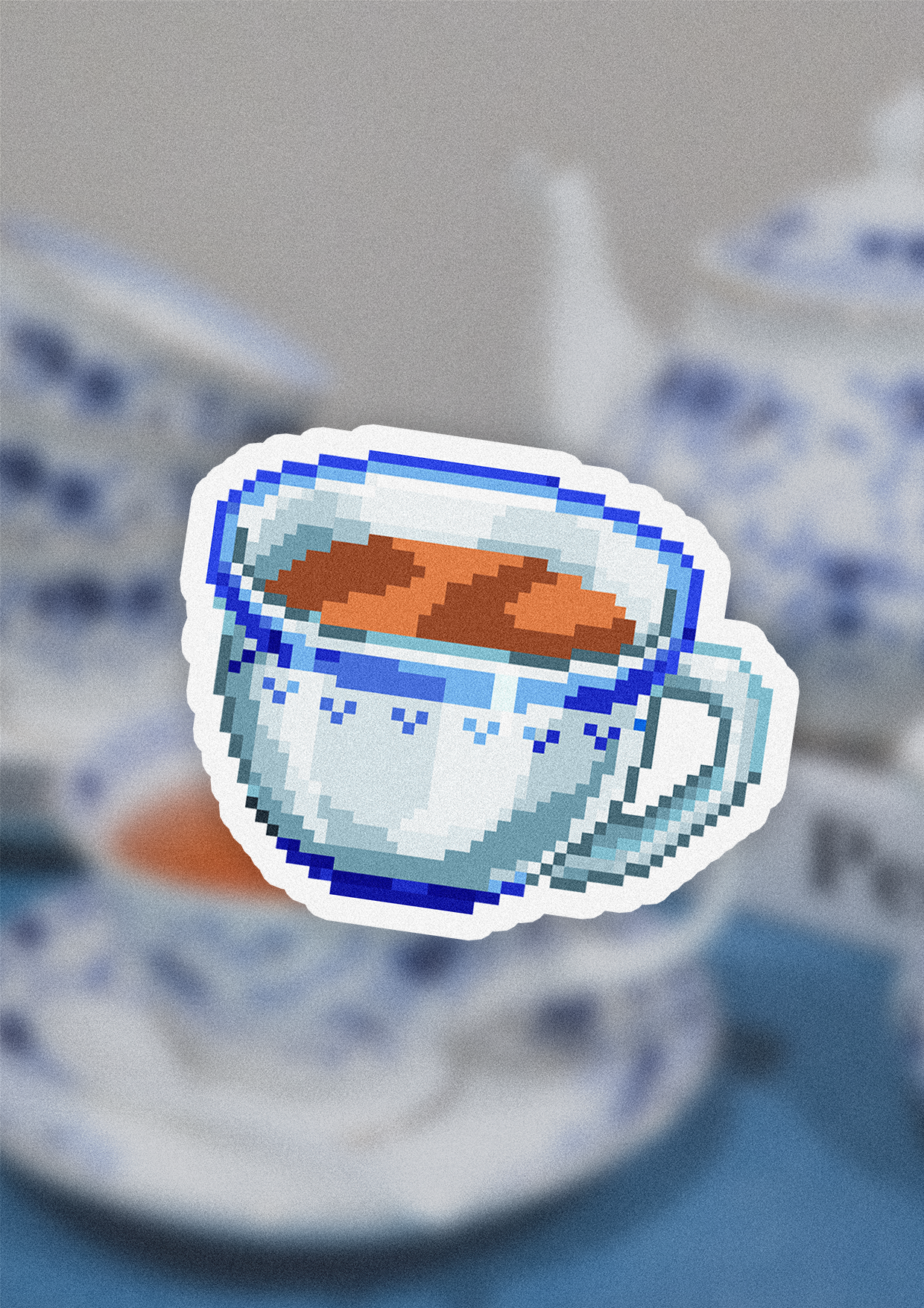 Pixel Coffee Sticker