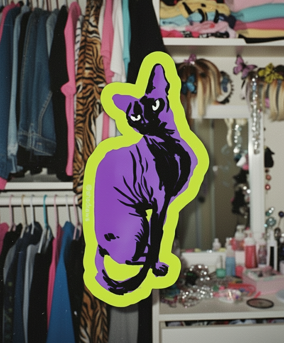 Cat Sphynx sticker